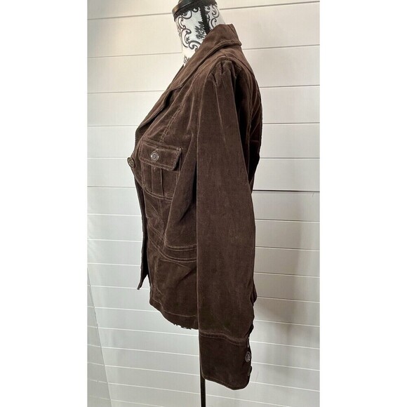 JKLA Corduroy Jacket Womens Cotton Stretch Brown US M Preppy Office Siren - Picture 4 of 13
